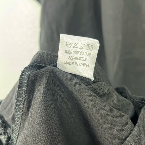 MSJ Women’s Black Flutter Sleeve Dress Ruffle Hem Cotton Casual‎ Sz XL  Vacay - Picture 5 of 9